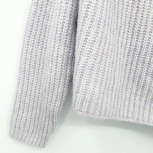 Zara Womens Fall Italian Knit Turtleneck Cropped Pullover Sweater Size M Purple - Picture 2 of 5